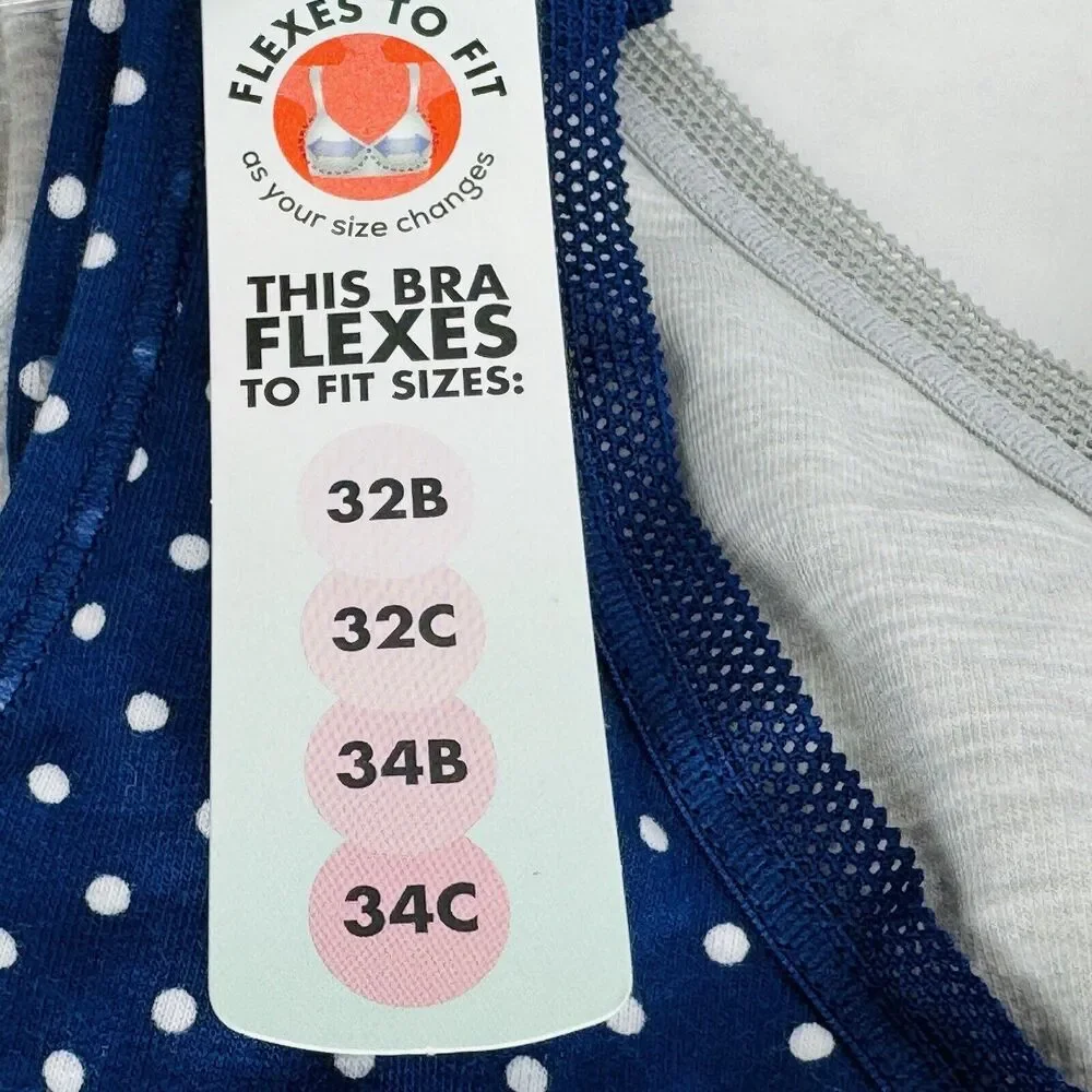 Playtex Nursing Pullover Sleep Bra Wireless Wicking Cool Comfort Set of 2 XS NEW